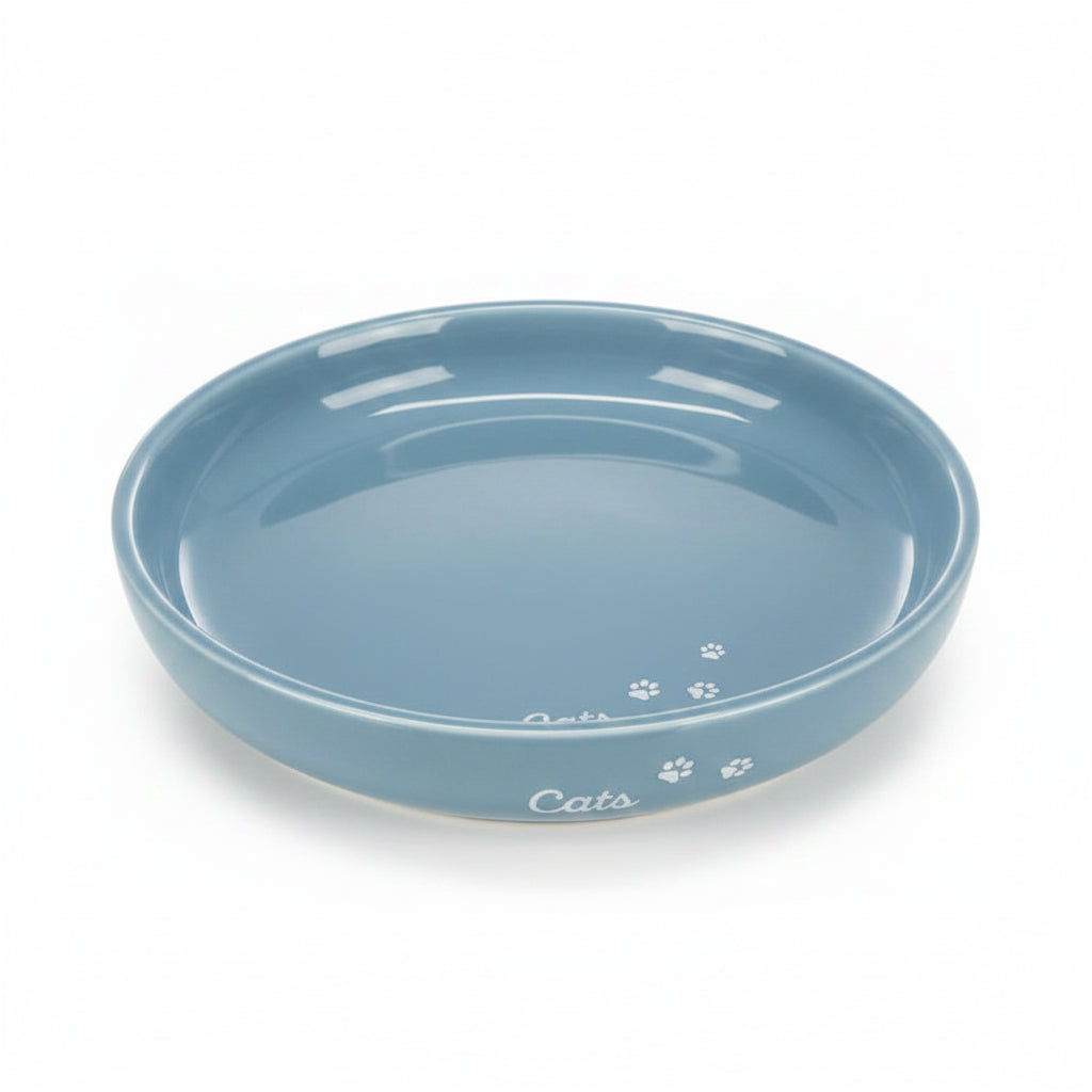 Trixie XXL Ceramic Bowl Shallow Version for Cats BLUE - 18CM