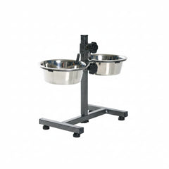 Trixie Adjustable Food Bar for Dogs BLACK - 2X2.8L
