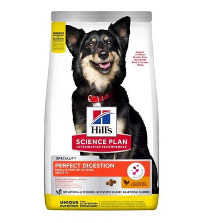 Hill’s Science Plan Perfect Digestion Small & Mini Adult 1+ Dog Food with Chicken & Brown Rice 1.5KG