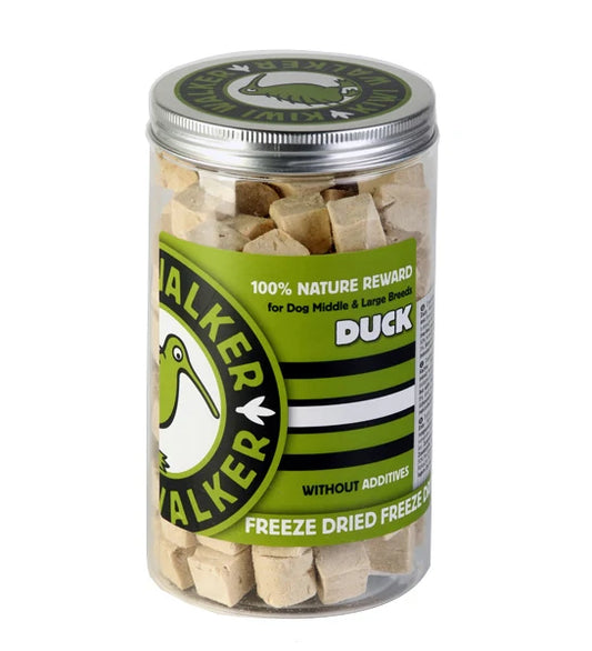 KIWI WALKER Freeze Dried Grain Free Duck Cubes Dog & Cat Treats - 115G