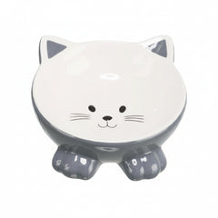 Trixie Elevated Ceramic Ergonomic Cat Bowl DARK GREY - 14CM
