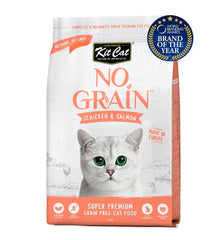 Kit Cat No Grain Chicken & Salmon Super Premium Cat Dry Food 1 KG