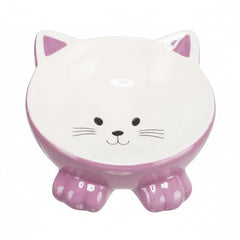 Trixie Elevated Ceramic Ergonomic Cat Bowl BERRY - 14CM