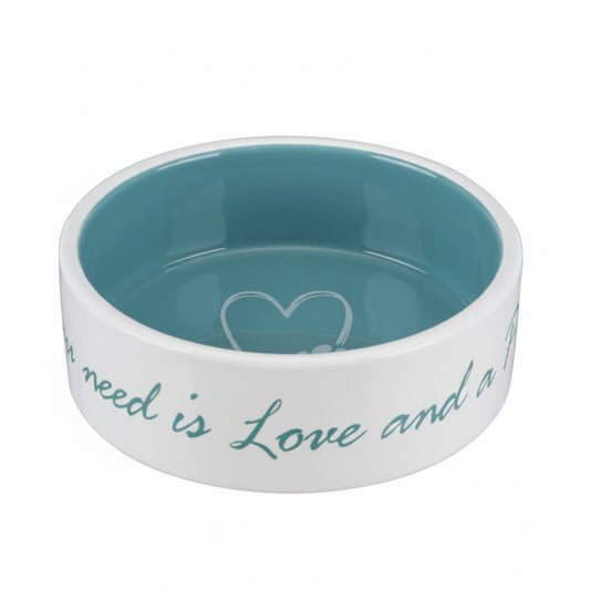 Trixie Pet's Home Ceramic Bowl for Dogs BLUE - 300ML