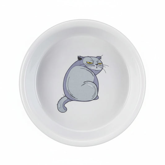 Trixie Ceramic Bowl with Motif GREY 13CM