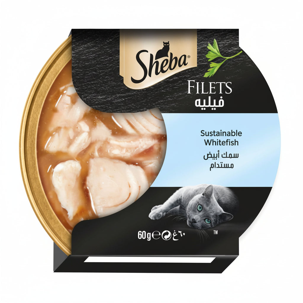 Sheba Filets Whitefish Wet Cat Food - 60G