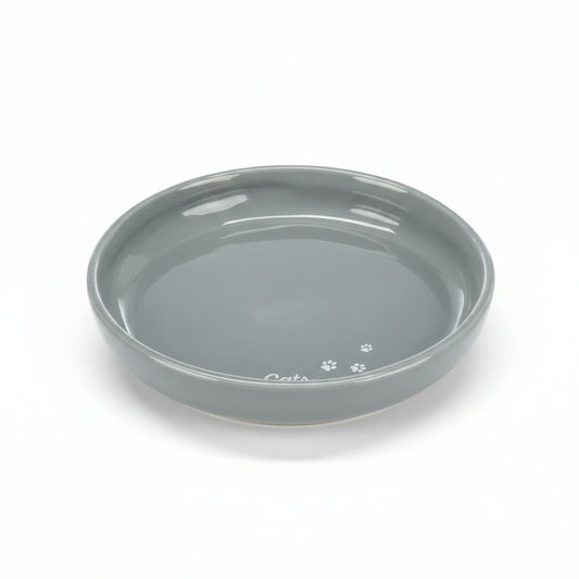 Trixie XXL Ceramic Bowl Shallow Version for Cats GREY - 18CM