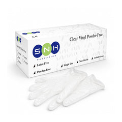 Vinyl Gloves Powder Free 100 PCS Pack Black Blue Clear - SNH Packing