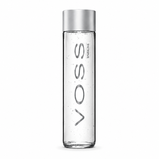 VOSS Sparkling Water Glass Bottle 375ML 24 Pieces