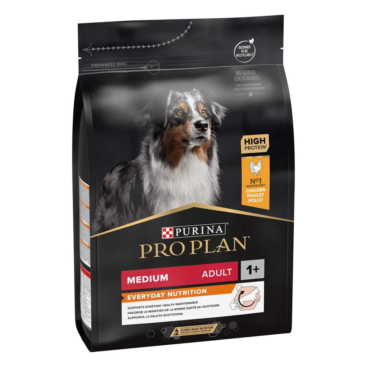 Purina Pro Plan Everyday Nutrition Medium Adult, Dry Dog food with Chicken, 3 kg