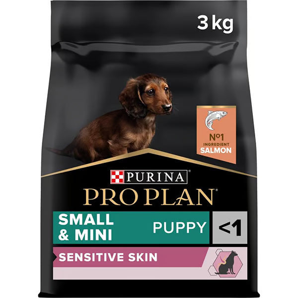 Purina Pro Plan Small and Mini Puppy Sensitive Skin, Dry Dog food with Salmon, 3 kg
