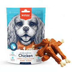 Wanpy Chicken Jerky and Calcium Bone Wrap 100g - SNH Packing
