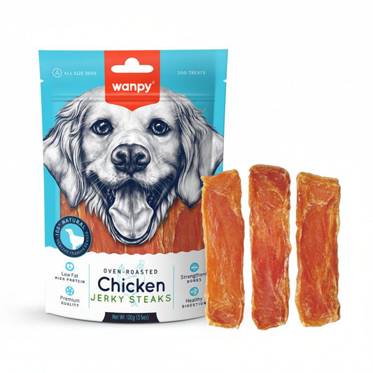 Wanpy Chicken Jerky Steaks 100g - SNH Packing