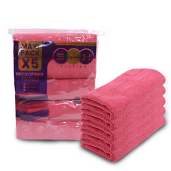 Microfiber Cleaning Cloth Pack – 40x40cm | 5pcs x 20PKTs | Multi-Color Options
