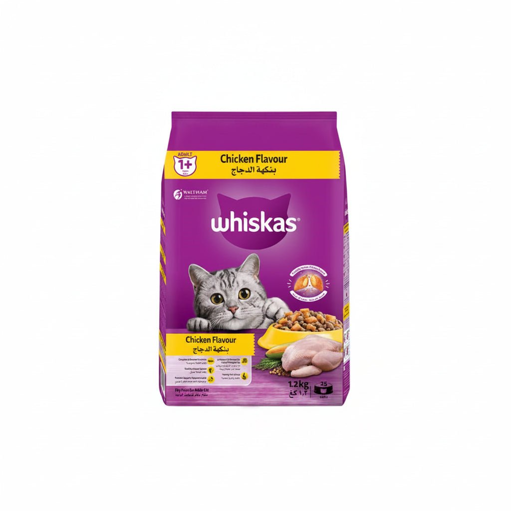 Whiskas Adult Chicken Dry Cat Food - 1.2KG - SNH Packing