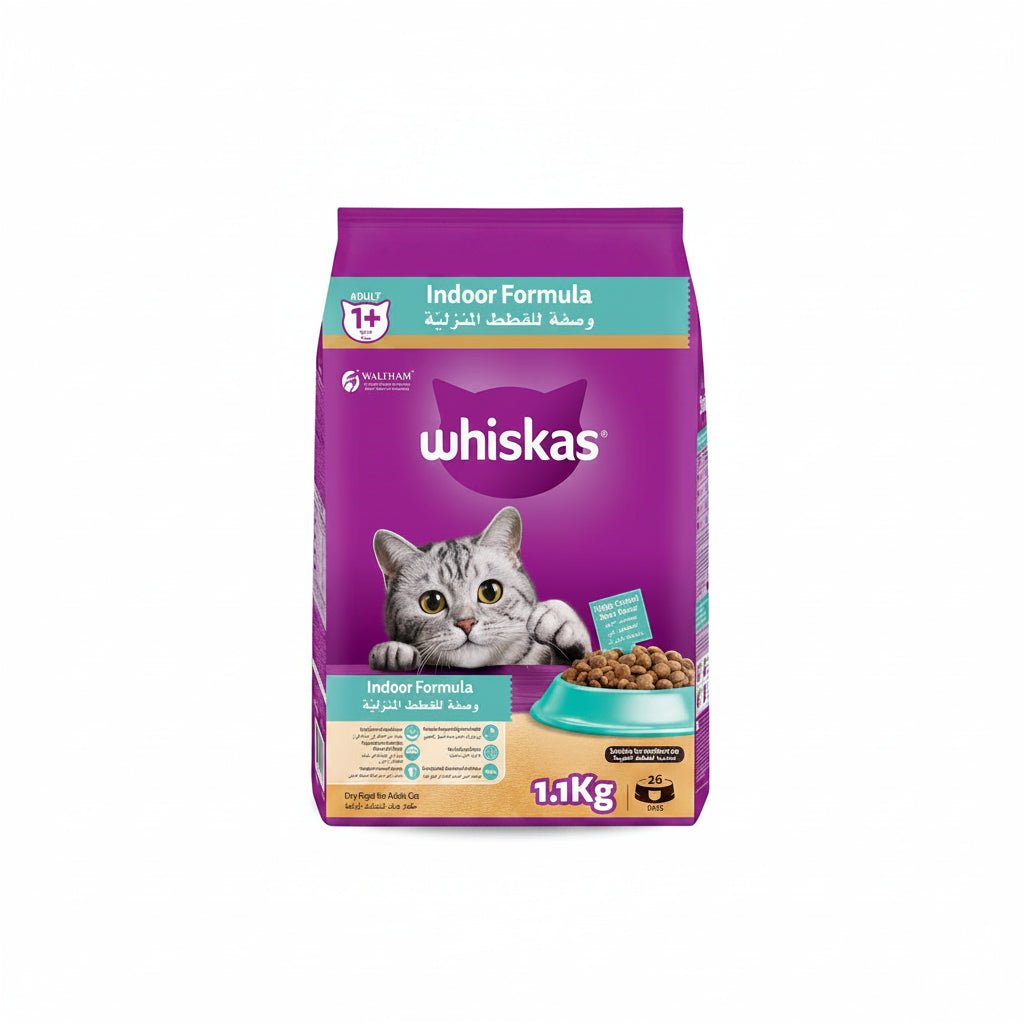 Whiskas Adult Indoor Formula Dry Cat Food - 1.1KG - SNH Packing