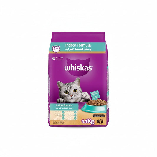 Whiskas Adult Indoor Formula Dry Cat Food - 1.1KG - SNH Packing