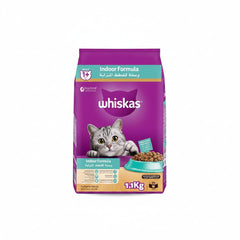 Whiskas Adult Indoor Formula Dry Cat Food - 1.1KG - SNH Packing