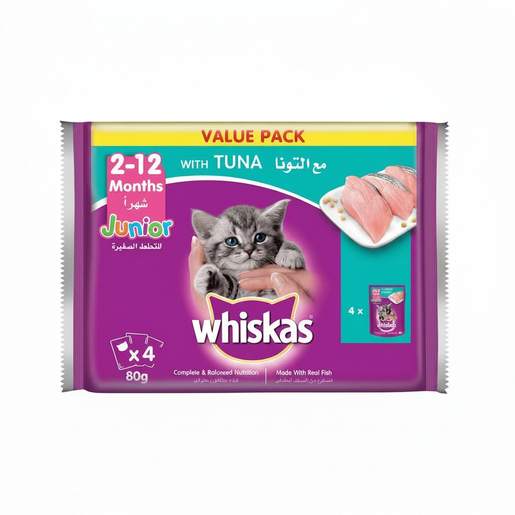 Whiskas Junior with Tuna Wet Kitten Food - TUNA 4X80G - SNH Packing