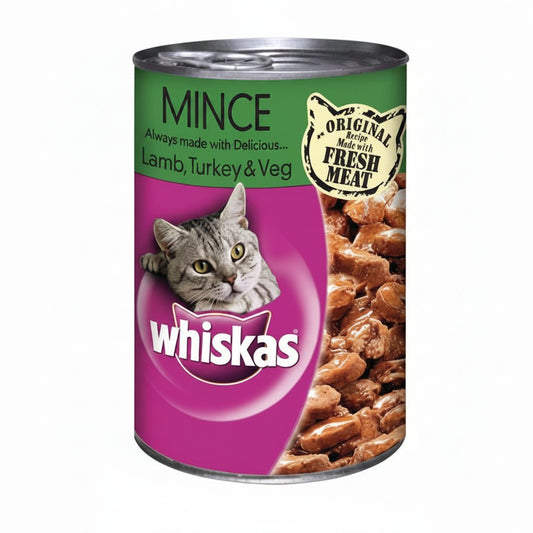 Whiskas Mince Lamb Turkey & Vegetables Wet Cat Food - 400G - SNH Packing