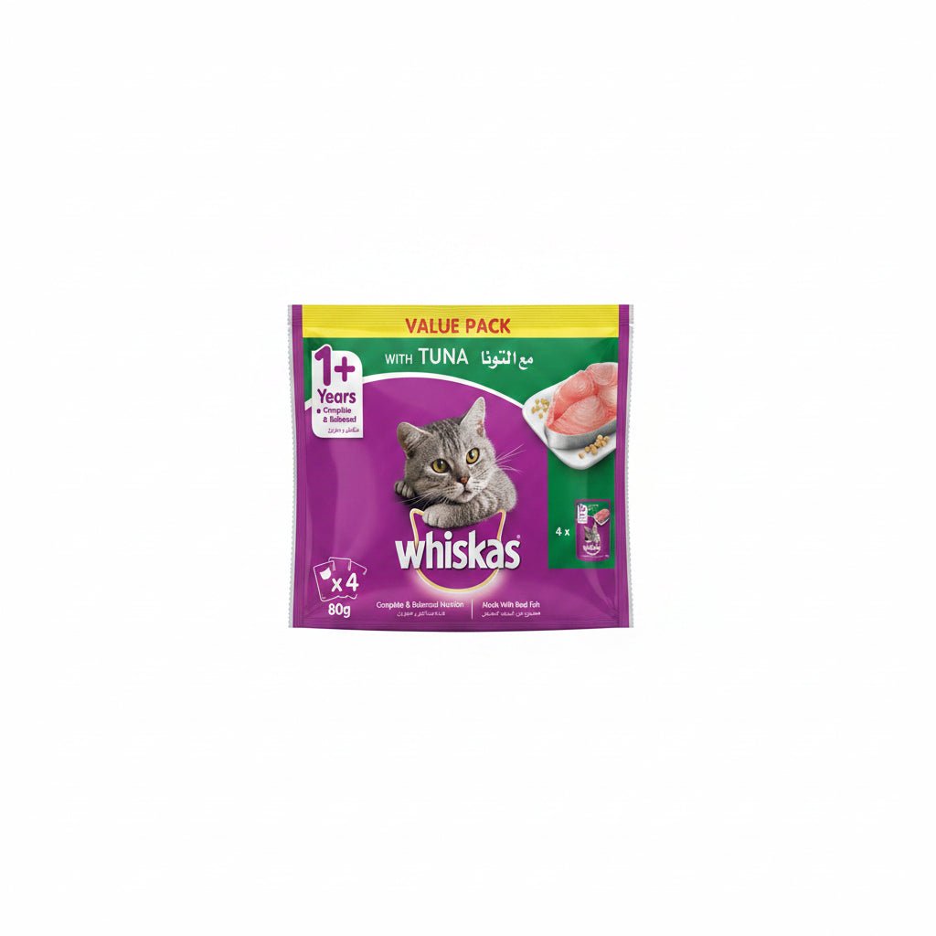 Whiskas Tuna Wet Cat Food - TUNA/4X80G - SNH Packing