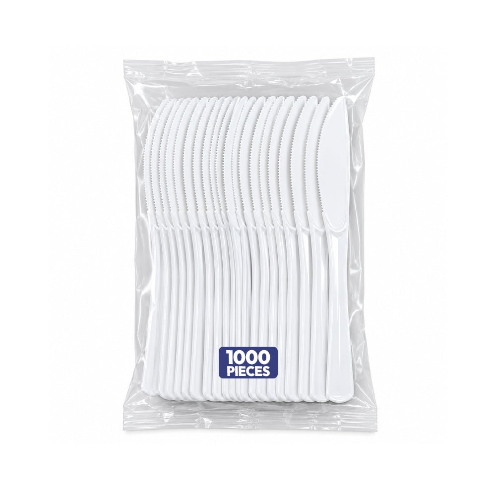 White Disposable HD Knife - 1000 Pcs Wholesale Pack - SNH Packing