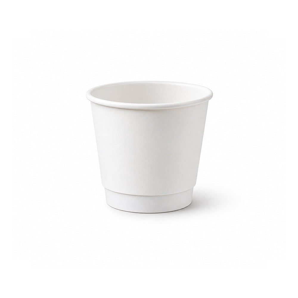 White Double Wall Paper Cups 4 OZ to 16 OZ Hot Cold - SNH Packing