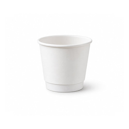White Double Wall Paper Cups 4 OZ to 16 OZ Hot Cold - SNH Packing