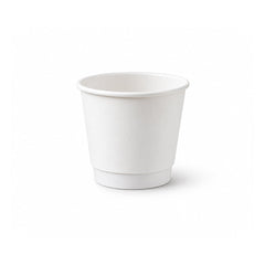 White Double Wall Paper Cups 4 OZ to 16 OZ Hot Cold - SNH Packing