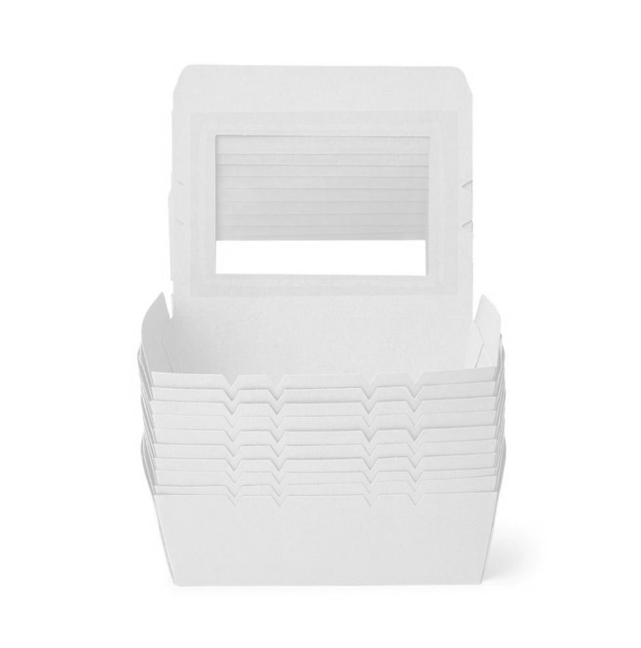 White Lunch Box with Window Paperboard Takeaway Packaging - SNH Packing