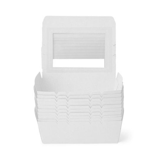 White Lunch Box with Window Paperboard Takeaway Packaging - SNH Packing