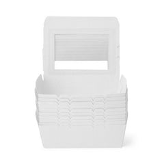 White Lunch Box with Window Paperboard Takeaway Packaging - SNH Packing