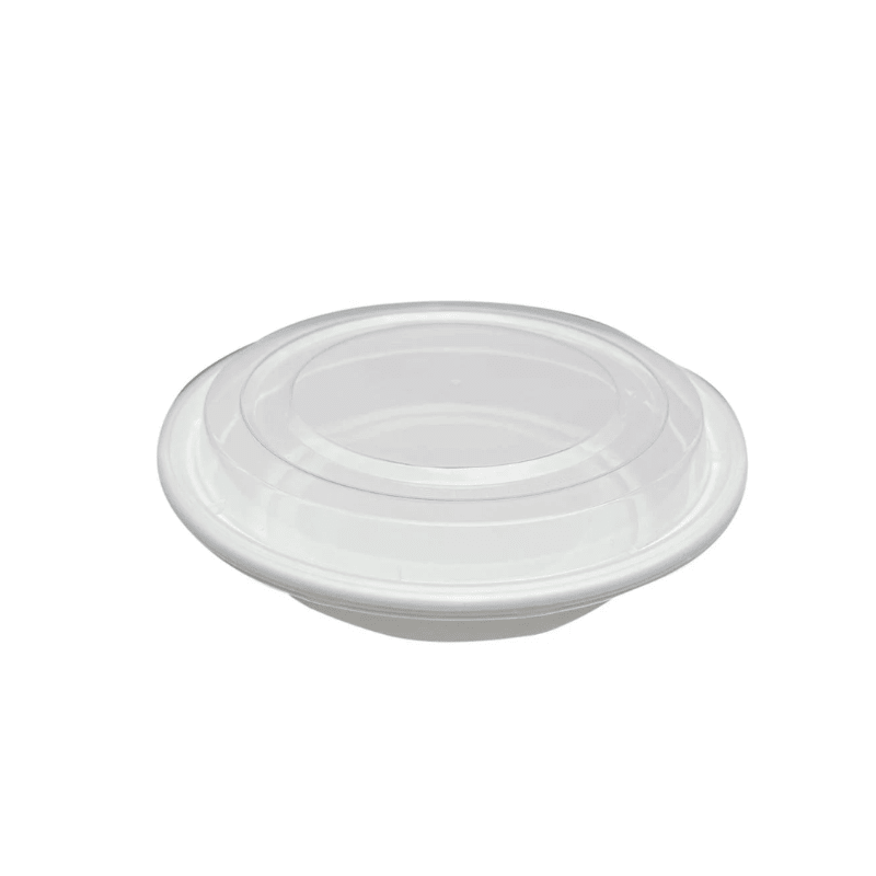 White Microwave Round Container with Lid – Food Storage - SNH Packing