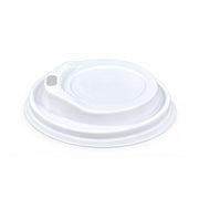 White Paper Cup Lids 62mm 80mm for 4oz 8oz Cups - SNH Packing