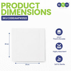 White Paper Napkin 23x23CM 100 Pieces Disposable - SNH Packing