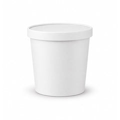 White Paper Soup Cups with Paper Lid 8 OZ to 32 OZ - SNH Packing