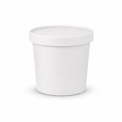 White Paper Soup Cups with Paper Lid 8 OZ to 32 OZ - SNH Packing