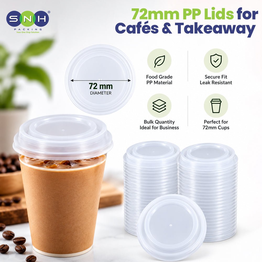 White PP Lid for 6oz Foam Cup - 1000 Pcs Wholesale Pack - SNH Packing