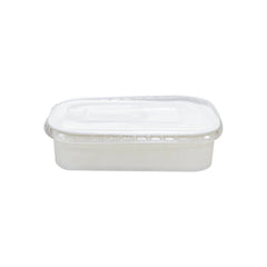 White Rectangular Paper Containers with Lids - SNH Packing