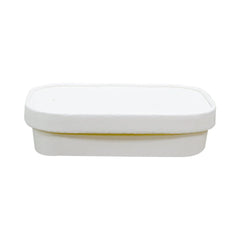 White Rectangular Paper Containers with Paper PP Lids 500ml to 1000ml - SNH Packing