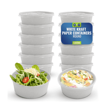 White Round Containers