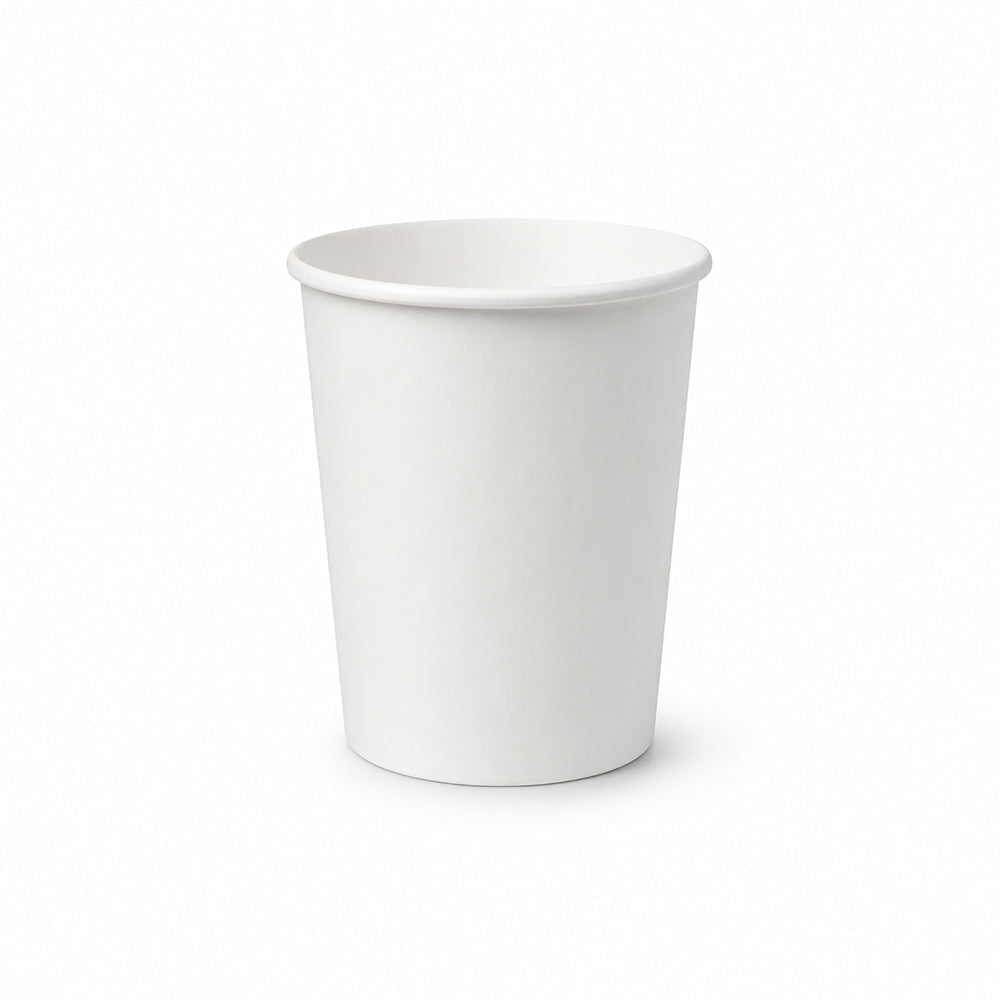 White Single Wall Paper Cups 4oz to 16oz Disposable Beverage Cups - SNH Packing