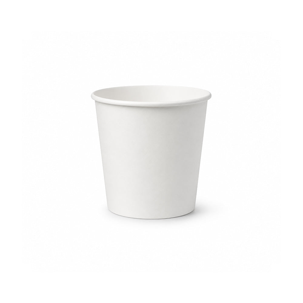 White Single Wall Paper Cups 4oz to 16oz Disposable Beverage Cups - SNH Packing