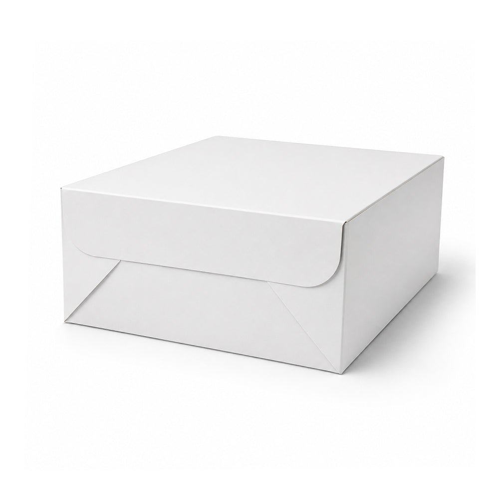 White Square Cake Boxes 15x15cm to 35x35cm Bakery Packaging - SNH Packing