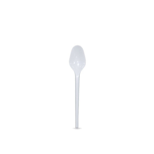 White Tea Spoons Heavy Duty Disposable Plastic Cutlery - SNH Packing