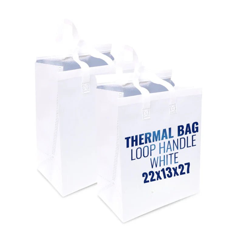 White Thermal Bag with Loop Handle – Insulated & Durable - SNH Packing