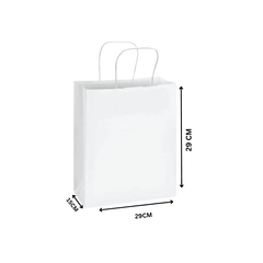 White Twisted Handle Paper Bag Shopping Takeaway - SNH Packing