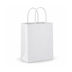 White Twisted Handle Paper Bag Shopping Takeaway - SNH Packing