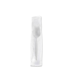 White Wrapped Sporks Heavy Duty Disposable Plastic Cutlery - SNH Packing