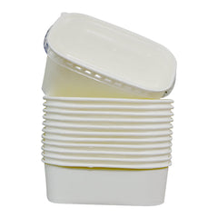 White Paper Container 750ML With PP Lid 300 Pieces